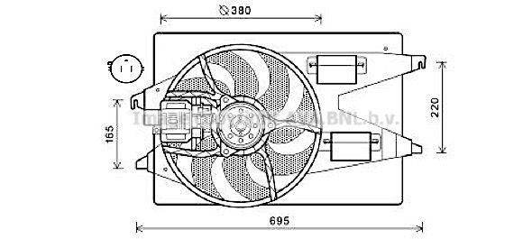 AVA QUALITY COOLING Ventilators, Motora dzesēšanas sistēma FD7555